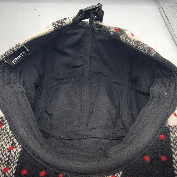 JonnyIV Plaid Wool Hat Winter Warm Adjustable Lightweight Casual Outdoors - Picture 7 of 11